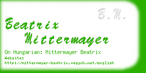 beatrix mittermayer business card